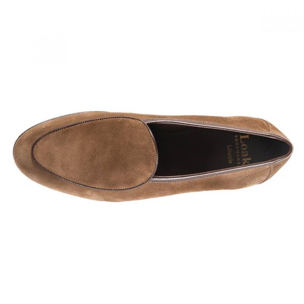 Loake Belgrave Flint Suede Belgian Loafer