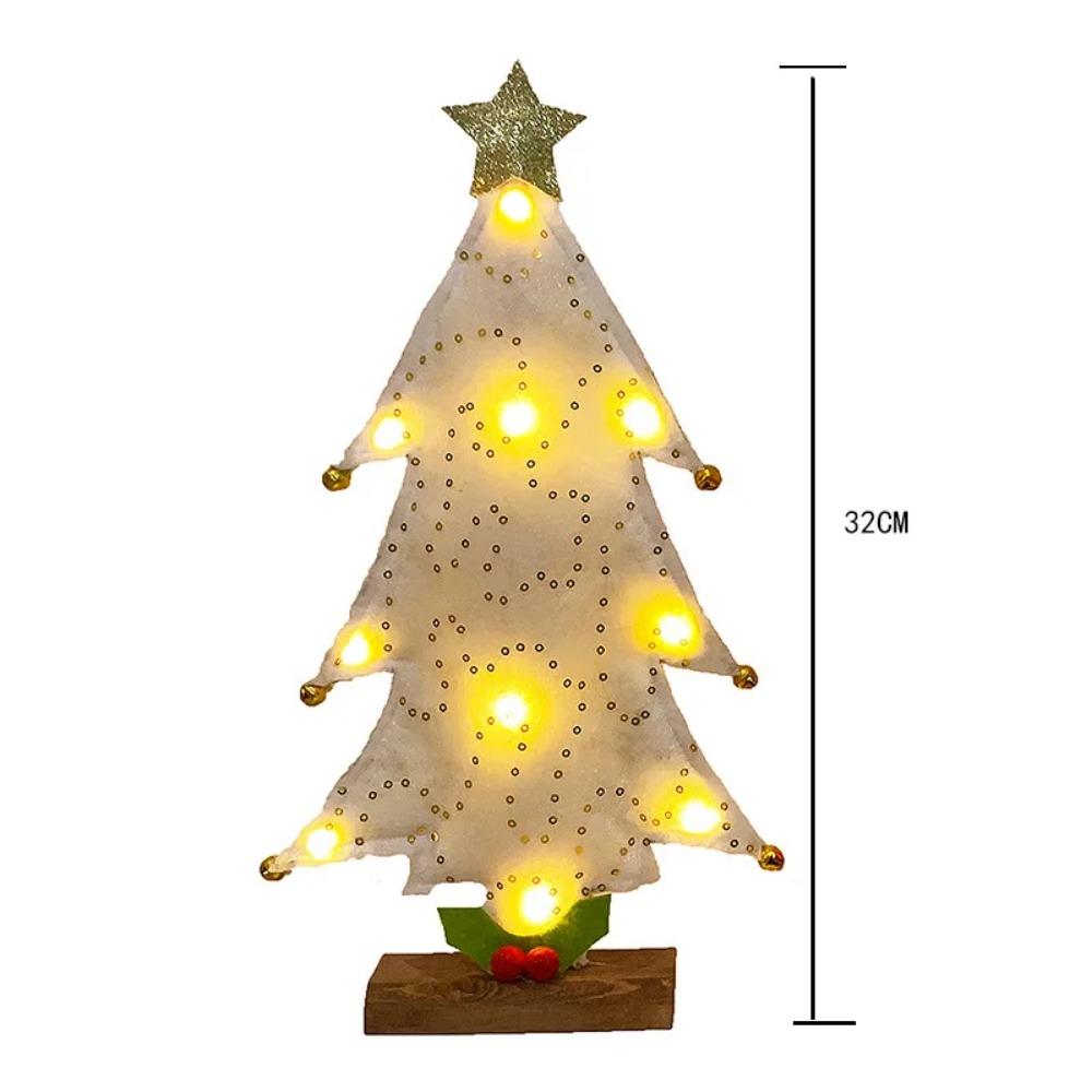 Mini LED Christmas Tree Desktop Ornaments Merry Christmas Decorations for Home Xmas Ornaments Kids Gifts 2024 Happy New Year