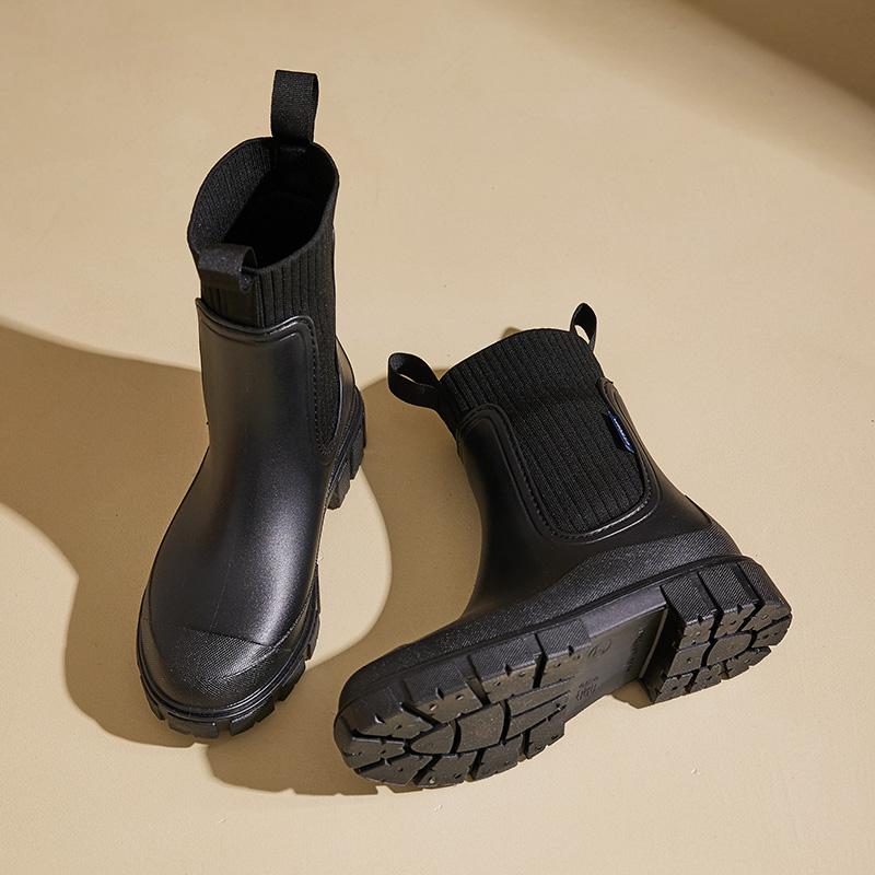 Damen High-Style Wasserdichte Gummistiefel Günstiger Preis Garantierte Qualität Atmungsaktiv und Rutschfest Regenstiefel für Erwachsene für Damen