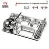 Jingbeier 304 Stainless Steel Partitioned Meal Tray