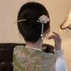 Tassel Hanfu Hair Chopsticks Headpieces U Shape Pearl Flower Hair Fork Hairpin Hair Accessories Chinese Style Hair Stick Party