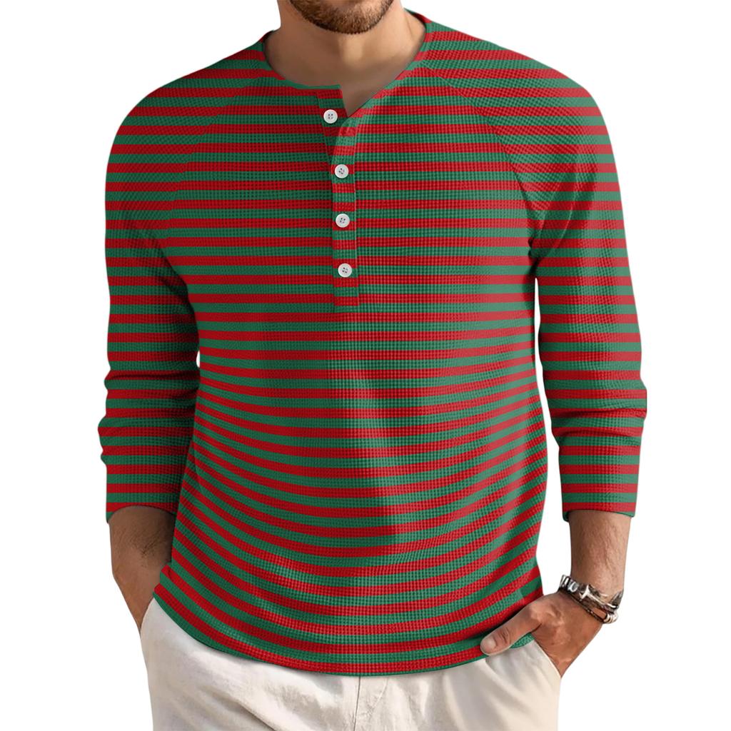 Men's Loose Casual Button Down Collar Long Sleeve Top