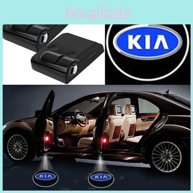 2pcs Car Door Welcome Projector Led Lamp Wireless Spotlight Universal For