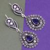 Tanzanite Gemstone Unisex Women's Gift For Her Silver Jewelry Earring 1.5''