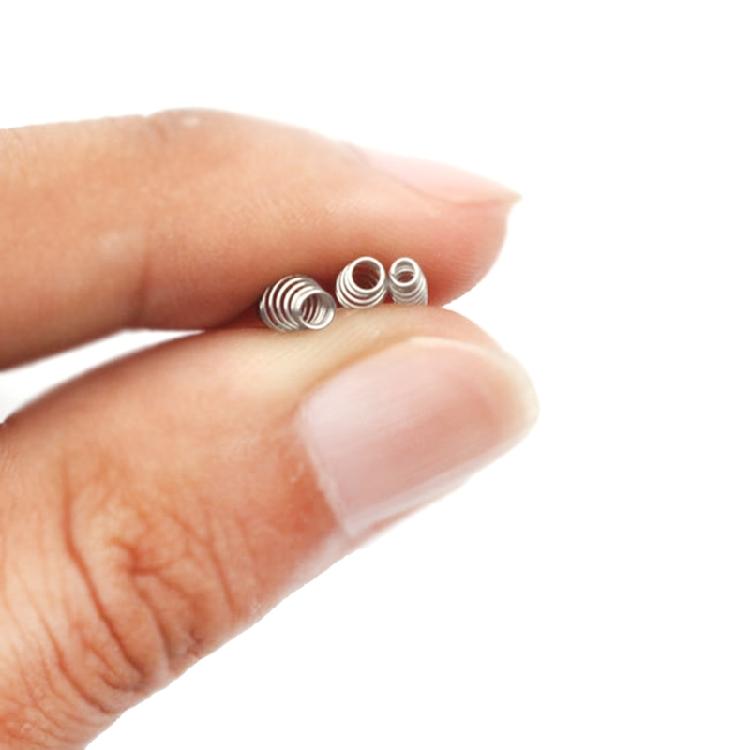 Barbed Swivels Spring Saltwater Fishing Accessories Twist Fishing Hook Metal Spring Pack of 100P