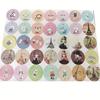 Korean Style Cute Mini Makeup Mirror - Portable, Small Round Cartoon Tinplate Design