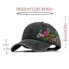 Retro Flower Embroidery Baseball Cap Washed Cotton Adjustable Floral Cap Baseball Hats For Man Women