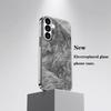 Furry Pattern PhoneCase Atmosphere High-end Electroplating Glass PhoneCase for Samsung Galaxy S26 S25 S24 S23 S22 FE,Ultra,Plus