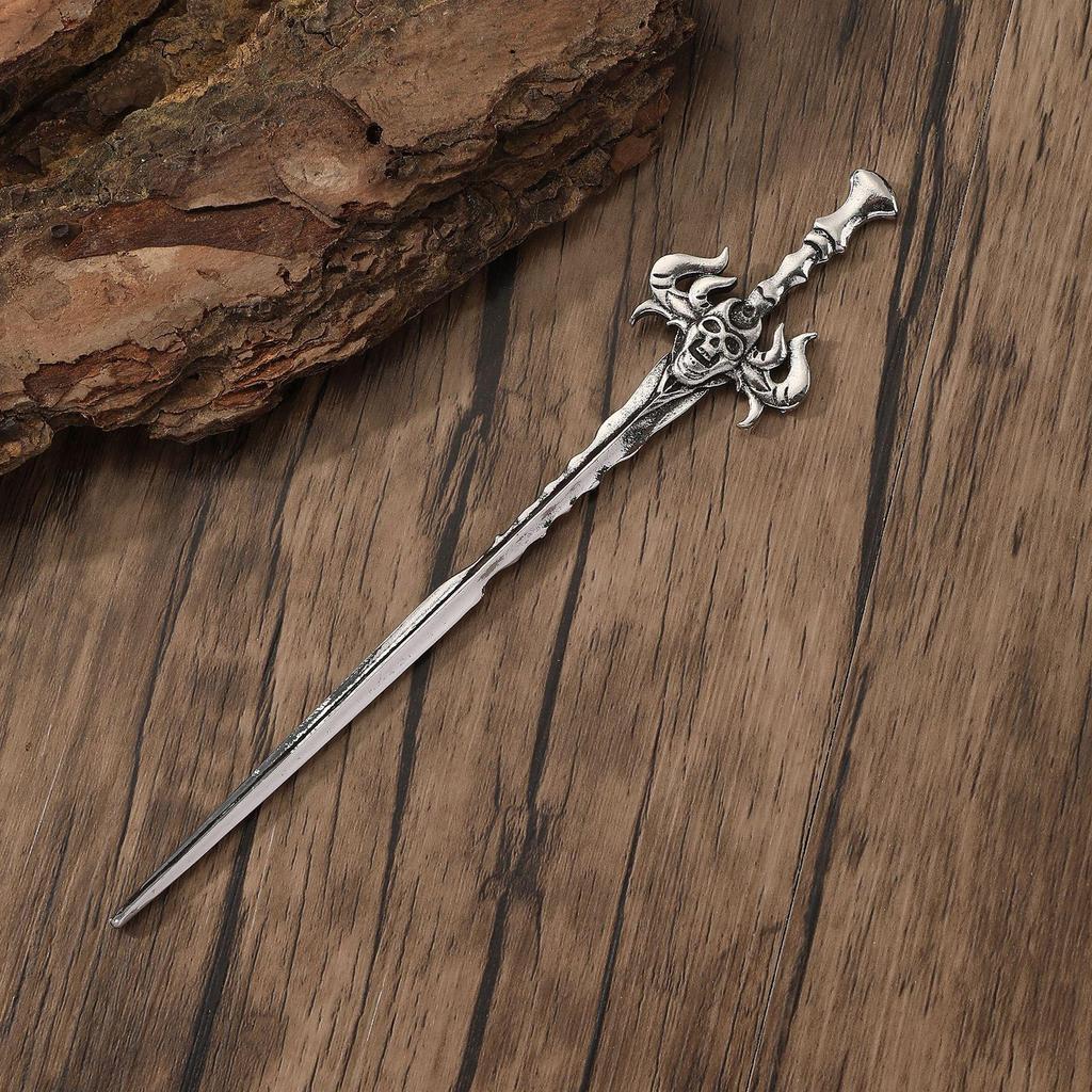 Viking Gothic Skull Sword Hair Stick Hairpin - Retro Norwegian Party Jewelry