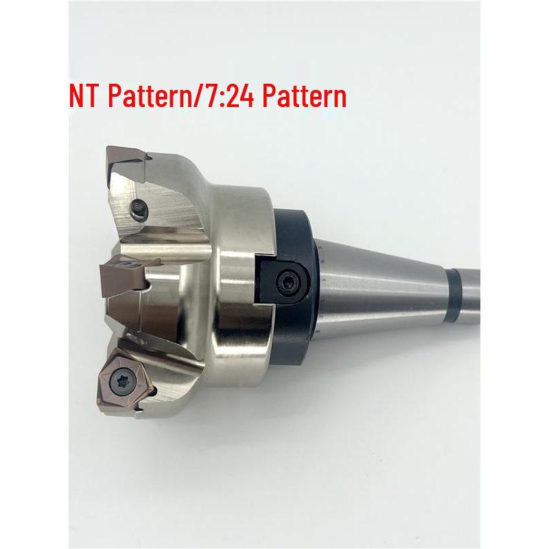 MFWN90 High-Speed Hexagonal Heavy Cutting Milling Cutter with Double-Sided Insert, Morse Taper 4 Turret R8