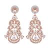 Charming Estele Rose Gold Plated CZ Drop Earrings for Women