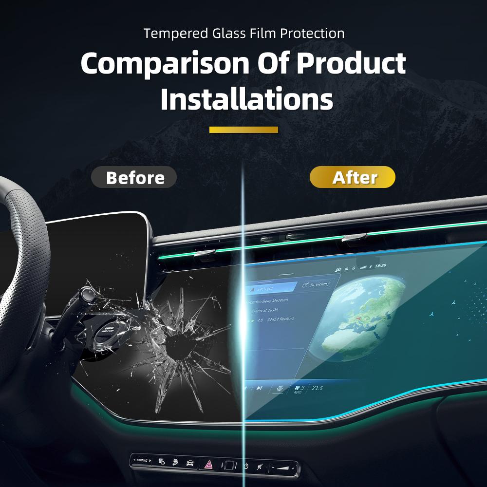 Car Center Console GPS Navigation Screen Protective Display For Mercedes-Benz E-Class W214 Auto Tempered Glass Film Protector