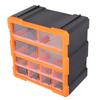 12 Drawer Hardware Organizer Office Stationary Craft Translucent Drawer Workshop Screw Storage Box