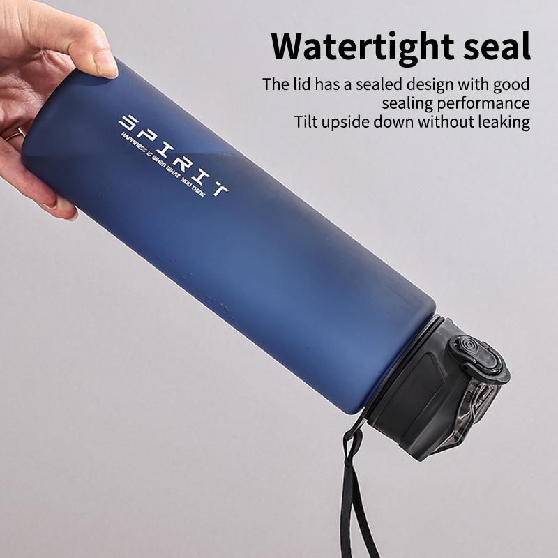 750Ml Large Capacity Sports Water Bottle Gradient Color Plastic Cup Drink Items Outdoor Beach Travel Portable Gym Fitness Jugs