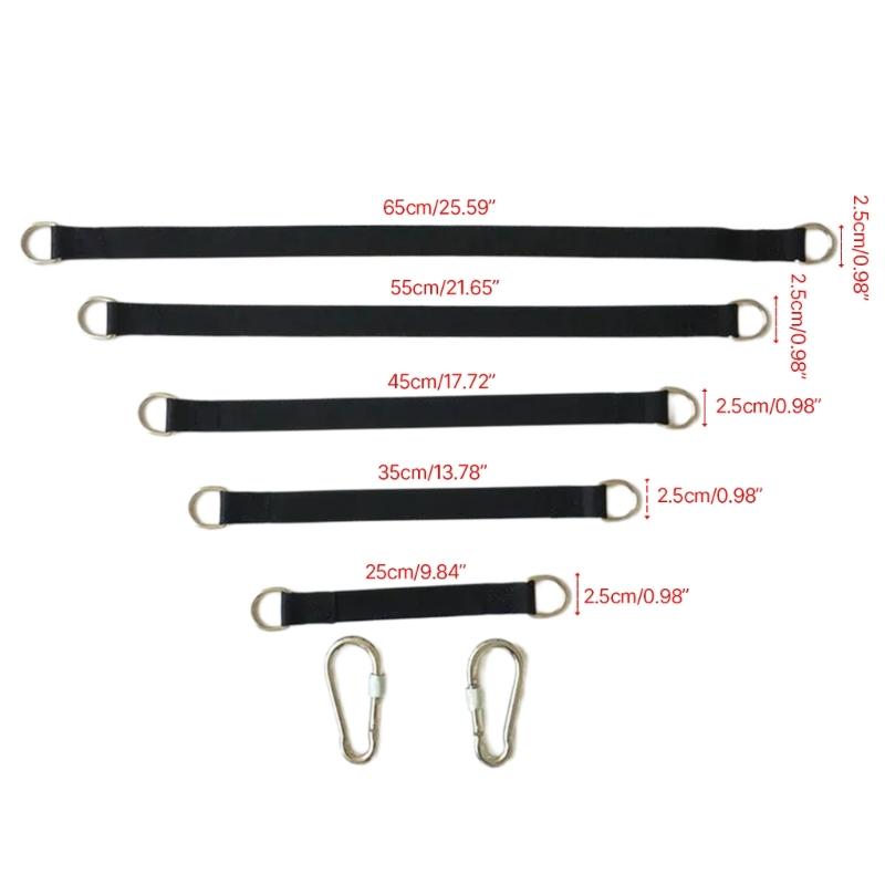 2Pcs Tree Swing Strap Hanging with Firm Lock Carabiners For Swing & Hammocks