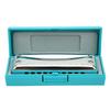 Blues Harmonica 10 Hole Mouthorgan Ab Key Portable Wind Instrument High Gloss Waterproof