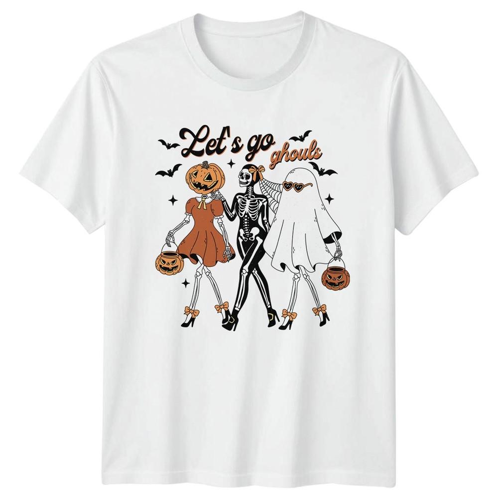 Lets Go Ghouls Unisexs TShirt Spooky Season Halloween Gift For Her S