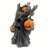 Halloween Pumpkin Tree Monster Figurine,Vintage Resin Statue for Home,Office Decor, Perfect for Holiday Display for Christmas,halloween Decorations