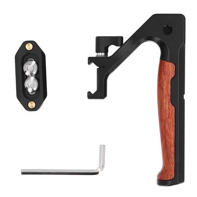 Camera Cage Top Handle Grip Universal Aluminum Alloy Wooden Grip with 14 38 Inch Threads Cold