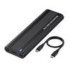 Caixa SSD NVMe M.2 de protocolo duplo 10 Gbps M.2 NVMe SSD Adaptador de gabinete Ferramenta grátis para SSD M.2 2230/2242/2260/2280
