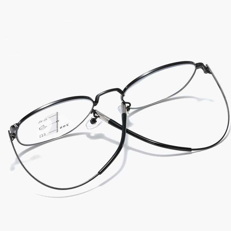 Neutral New Reading Glasses Progressive Multifocal Reading Glasses High Definition Anti-Blue Light Presbyopia Glasses +3.5+4.0