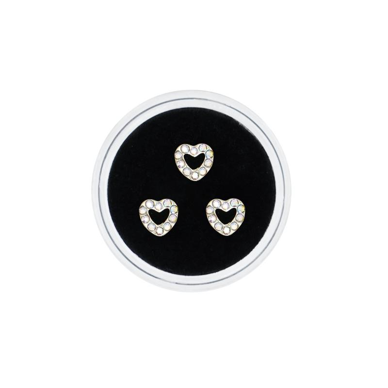 3Pcs/Box Heart Shape Oral Teeth Gems Modern Style Beauty Decoration Free Box Diamond Ornaments Dental Crystal Teeth Jewelry Gem