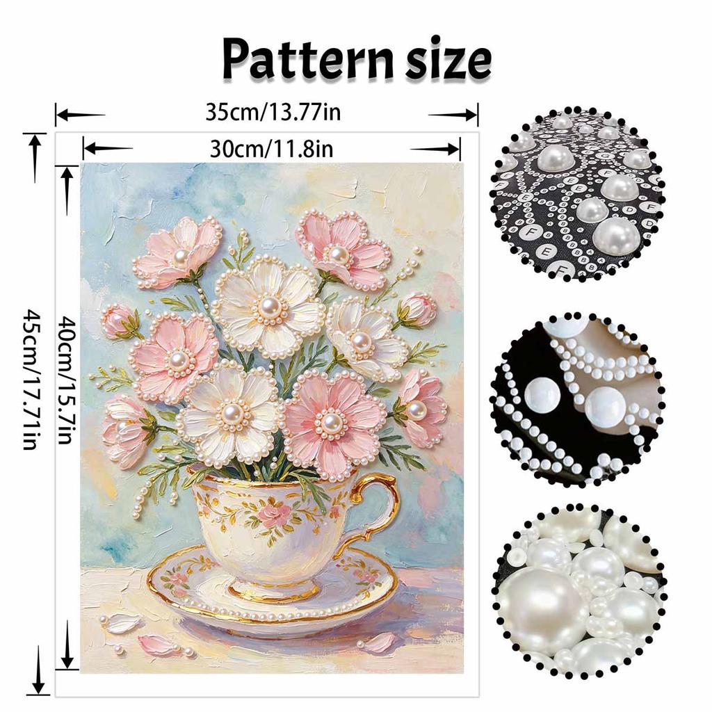 Floral pearl painting handmade DIY 5D creative ornaments living room home decoration painting