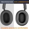 SOULWIT Sheepskin Ear Pads for Sony WH-1000XM5 (WH1000XM5) Headset, Replacement Noise-Isolating Ear Cushions, Thick Headphone Pads, Bright Black