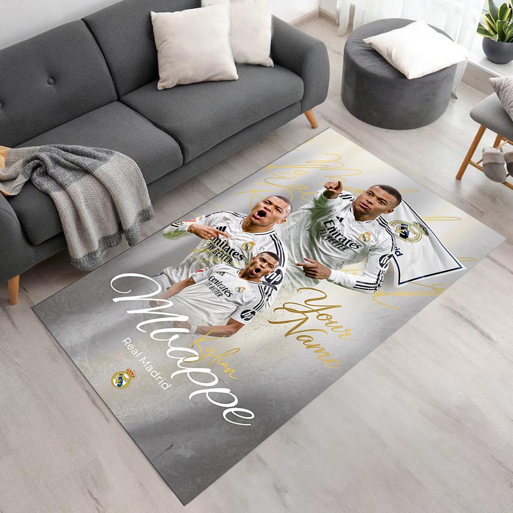Mbappé Personalized Text Area Rug Perfect for Foyer Kitchen Balcony Dormitory Antislip Carpet Decorate Offices Birthday/Christmas Gift