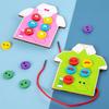 Baby Montessori Toys Learn Basic Life Skills Teaching Aids Clothes Threading Button Sewing Board Game Educational Toys For Kids