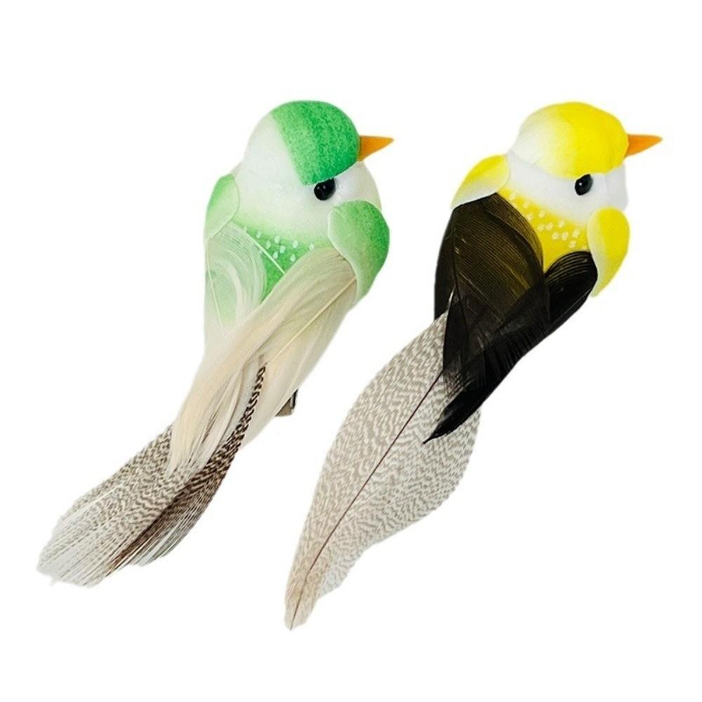 6pcs Colorful Artificial Foam Birds DIY Craft Fake Bird Cute Model Birds Home Ornament