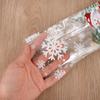 50/100Pcs Plastic Christmas Gifts Bags Snowman Snowflake Pattern Candy Packaging Bags  Home Use