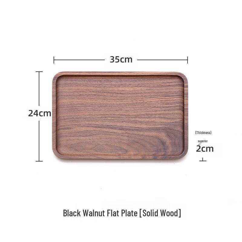 Minimalist Solid Walnut Wood Serving Tray