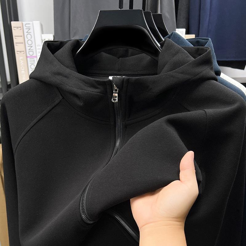 Утолщенная толстовка с капюшоном и молнией, унисекс, 2025: Высококачественная теплая осенне-зимняя куртка L