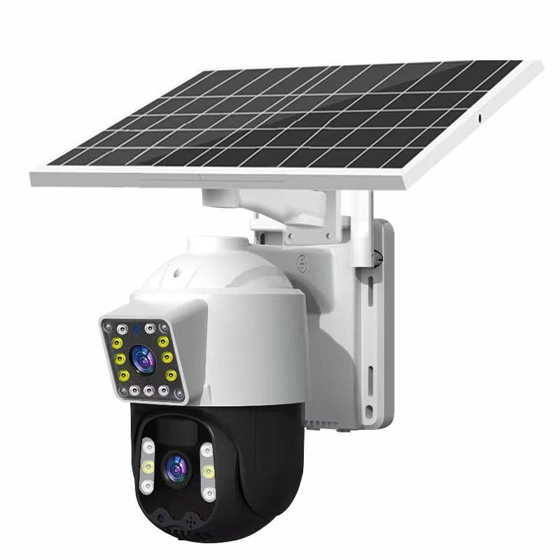 Solar Surveillance Camera Outdoor Full-color Mobile Remote Monitor Household Wireless 360 ° Panoramic Security Camera