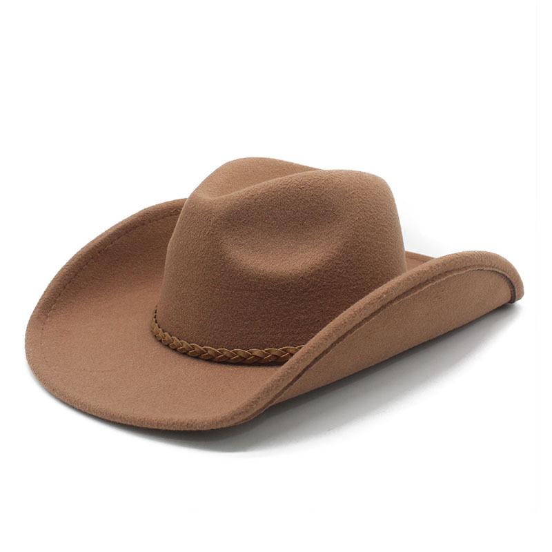 Pălărie de cowboy Pălărie de top din pâslă Pălărie Western Gentleman's Pălărie din pâslă Pălărie de jazz Pălărie de iarnă pentru bărbați