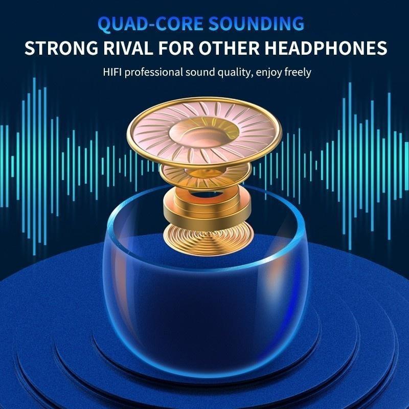 IPX7 Waterproof Wireless Sports Headphones 9D Stereo TWS Bluetooth 5 0 CVC8 0 Noise Cancelling with LED Display Charging Case