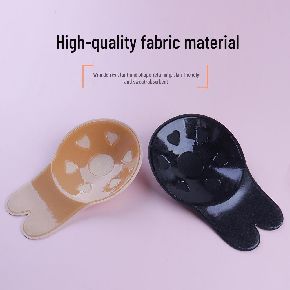 Bunny Ear Seamless Push-Up Nipple Covers: Breathable, Invisible Lifting Cup for Anti-Protrusion.