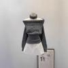 2026 Women's Elegant Slim Fit One-Shoulder Cable Knit Sweater - French Retro, Soft Texture, Christmas Edition