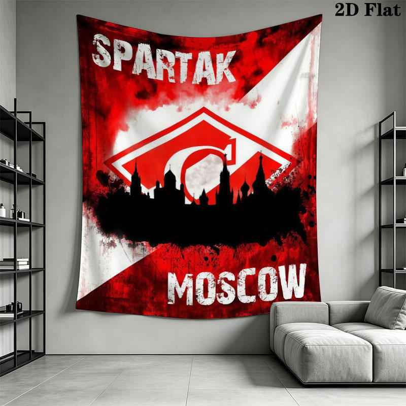 Spartak Moscow Might Wall Hanging Printed Fabric Blanket Decorative Tapestries for Bedroom Living Room Home Decor