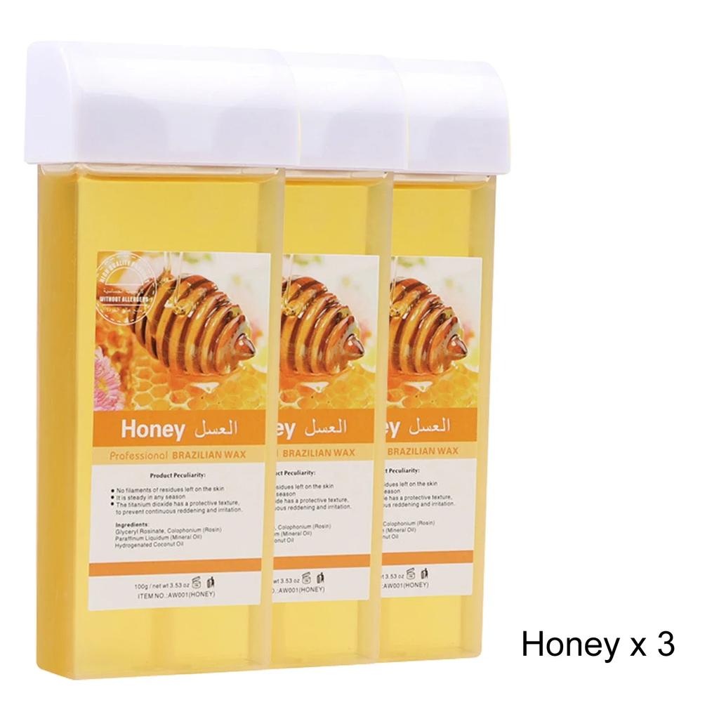 Painless Roll-On Wax Depilatory Honey & Aloe Vera Wax Cartridge for Bikini And Body Hair Removal Compatible with Wax Warmers