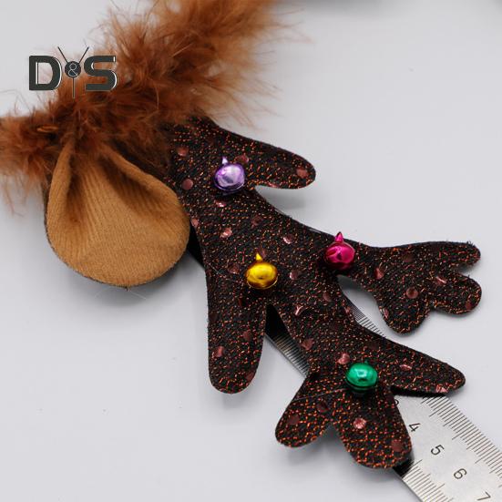 Weihnachten Rentier Geweih Stirnband Frauen Rehkitz Horn Haar Hoop Party Kostüm Ohren Plüsch Material Flexible Fit Kopfbedeckung