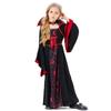 Vampire Devil Halloween Costume Children Girls Flare Sleeves Witch Devil Dracula Cute Popular One Piece Cosplay Kids Long Sleeve Party Activities