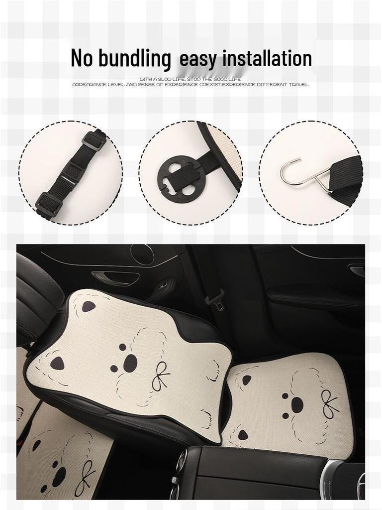 West Highland White Terrier Puppy Car Seat Cushion for MG Models (MG4, MG5, MG6, MG7, ES5) – Cute Cartoon Design for All Seasons.