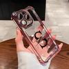 Custom Name Initial DIY Big Letter Personalized Plating Four Corner Anti Drop TPU Case for iPhone 17 16 15 14 13 Pro Max Air