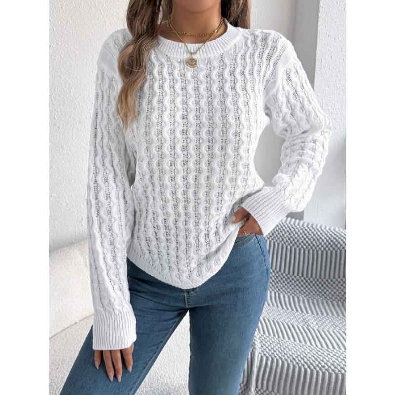 Fashion Twist Lantern Long Sleeve Irregular Pullover Sweater Women Autumn and Winter Casual Solid Color Knitted Tops Elegant Simple Loose Clothing