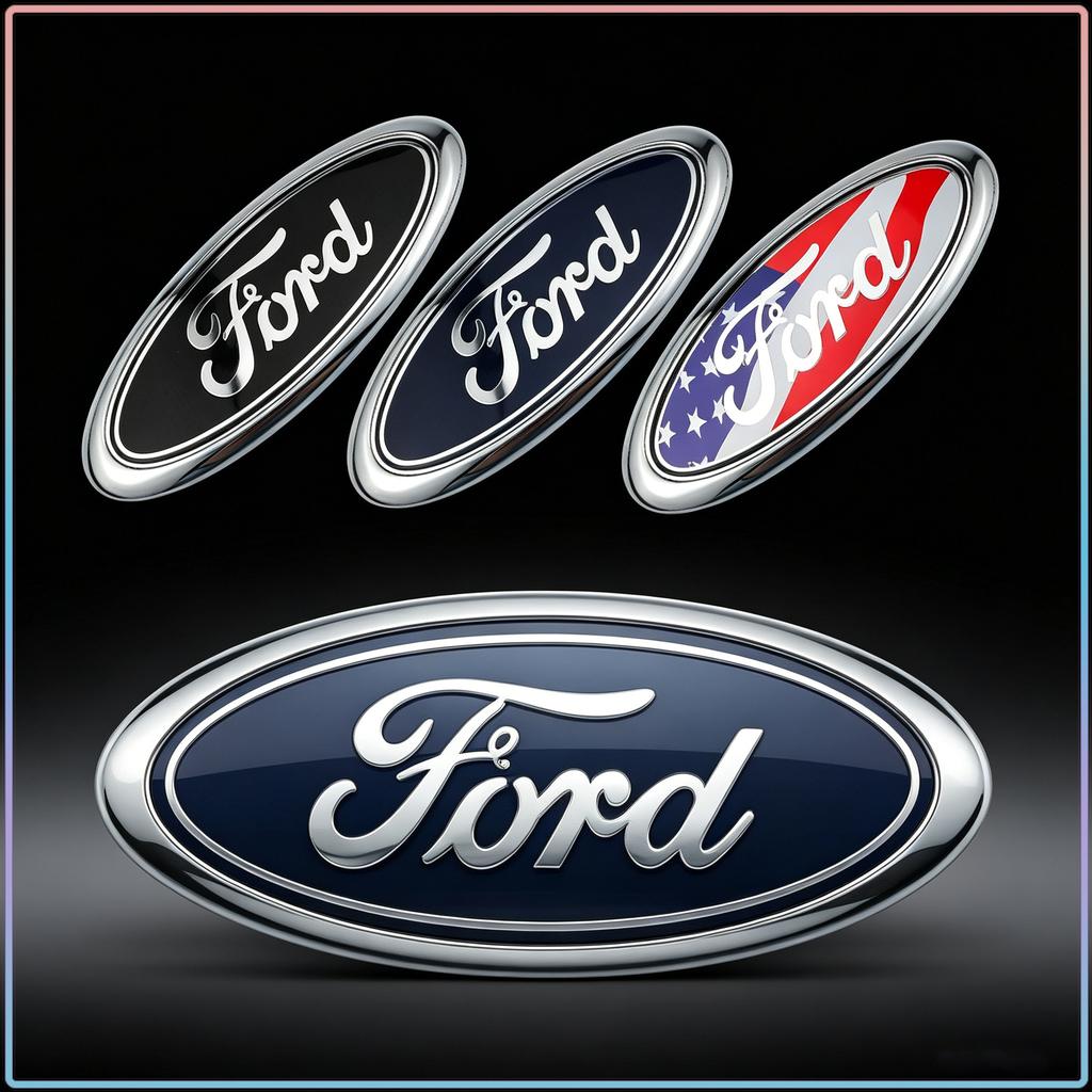 Auto Auto Heckklappe Emblem Aufkleber 11,5x4,5cm Passend für Ford Ranger Escape Mondeo Fusion Fiesta Kuga Edge Focus Mustang Emblem Logo Zubehör