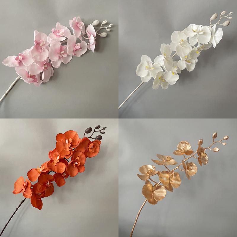 Elegant Artificial Phalaenopsis Floral Arrangement for Living Room, Wedding Décor, or Table Centerpiece.