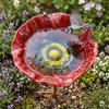 Blomsterformet Bier Sommerfugler Vannstasjon Metall Fuglevann Dispenser Utendørs Dekorasjon