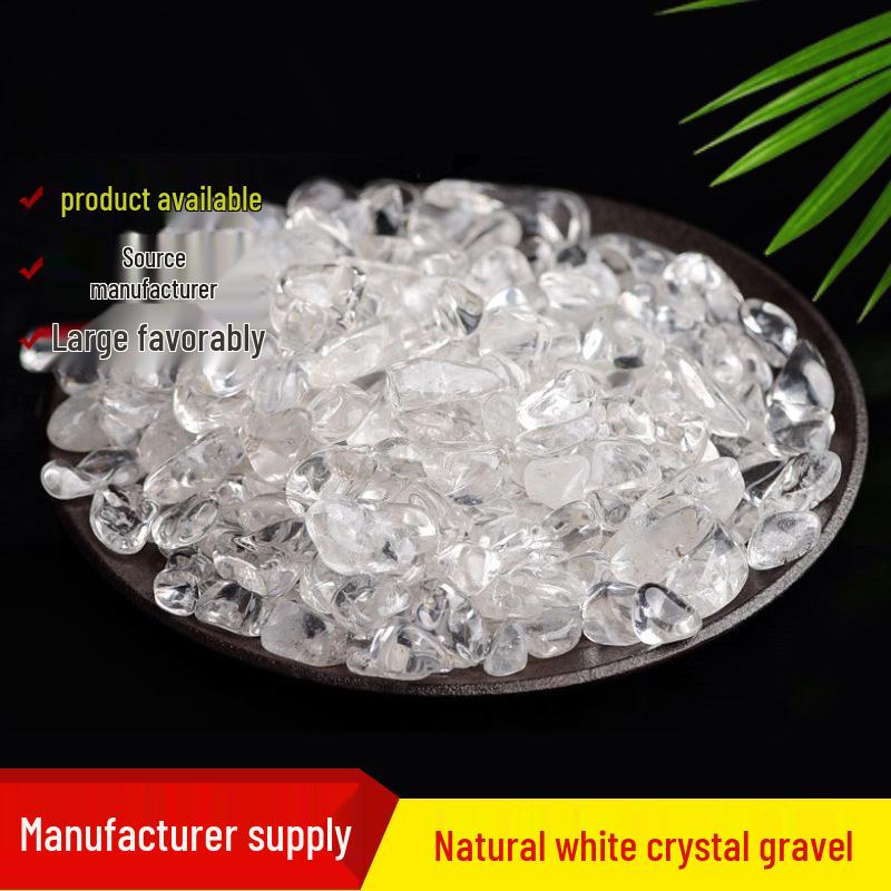 Natural White Crystal Gravel for Bonsai, Manicure, Buddha Offerings, Diffusing, and Demagnetizing 7-9mm 100g